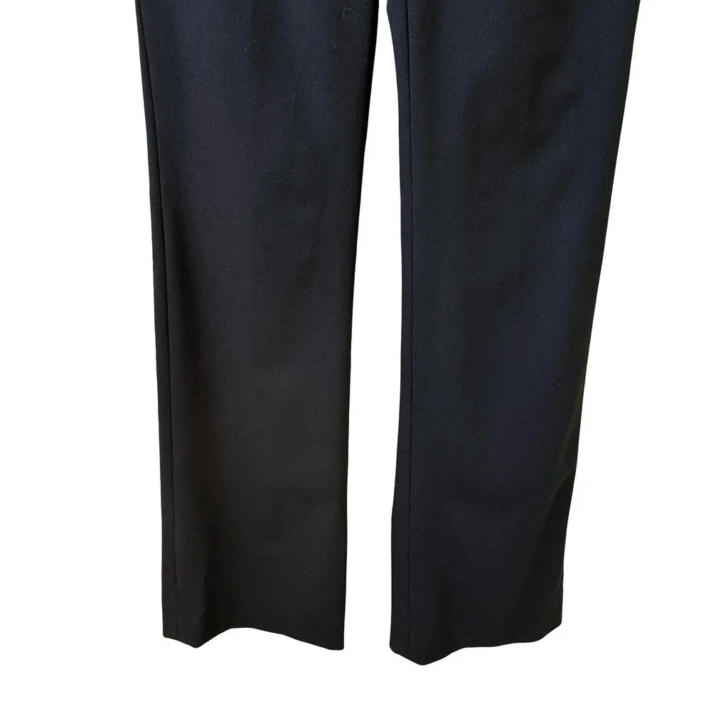 Santisima Vintage Y2K 90s Minimalist Black Wool Blend Tailored Flare Leg Pants 4